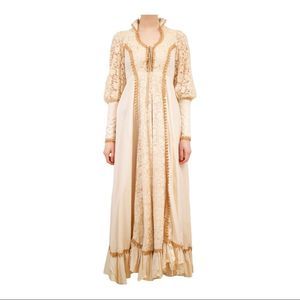 GUNNE Sax 1970s Vintage Zip Sleeves Dress